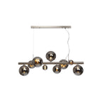 NL9058/CH9 Prague 9 Light Linear Pendant Satin Nickel Chrome Plated