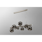 NL9058/CH9 Prague 9 Light Linear Pendant Satin Nickel Chrome Plated