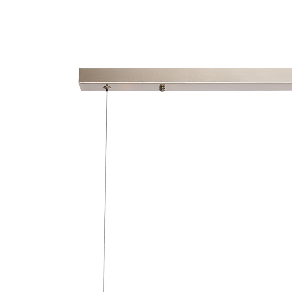 NL9058/SM9 Prague 9 Light Linear Pendant Satin Nickel Smoke Plated