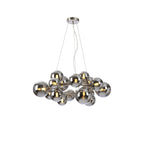 NL9059/CH9 Prague 16 Light Circular Pendant Satin Nickel Chrome Plated