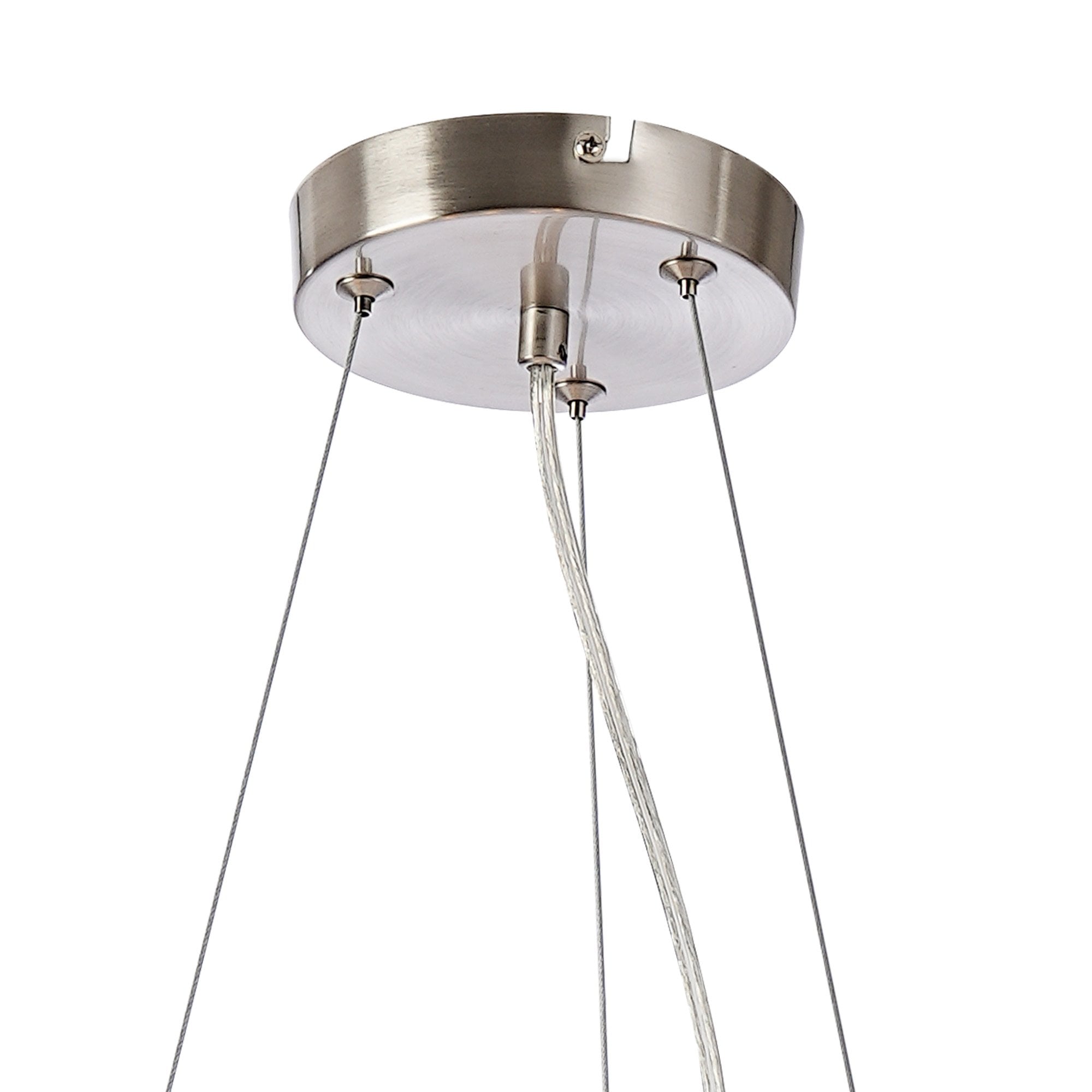 NL9059/CH9 Prague 16 Light Circular Pendant Satin Nickel Chrome Plated