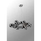 NL9059/CH9 Prague 16 Light Circular Pendant Satin Nickel Chrome Plated