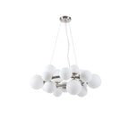 NL9059/OP9 Prague 16 Light Circular Pendant Satin Nickel Opal