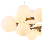 NL9059/OP9 Prague 16 Light Circular Pendant Satin Nickel Opal