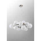 NL9059/OP9 Prague 16 Light Circular Pendant Satin Nickel Opal