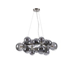 NL9059/SM9 Prague 16 Light Circular Pendant Satin Nickel Smoke Plated