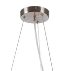 NL9059/SM9 Prague 16 Light Circular Pendant Satin Nickel Smoke Plated