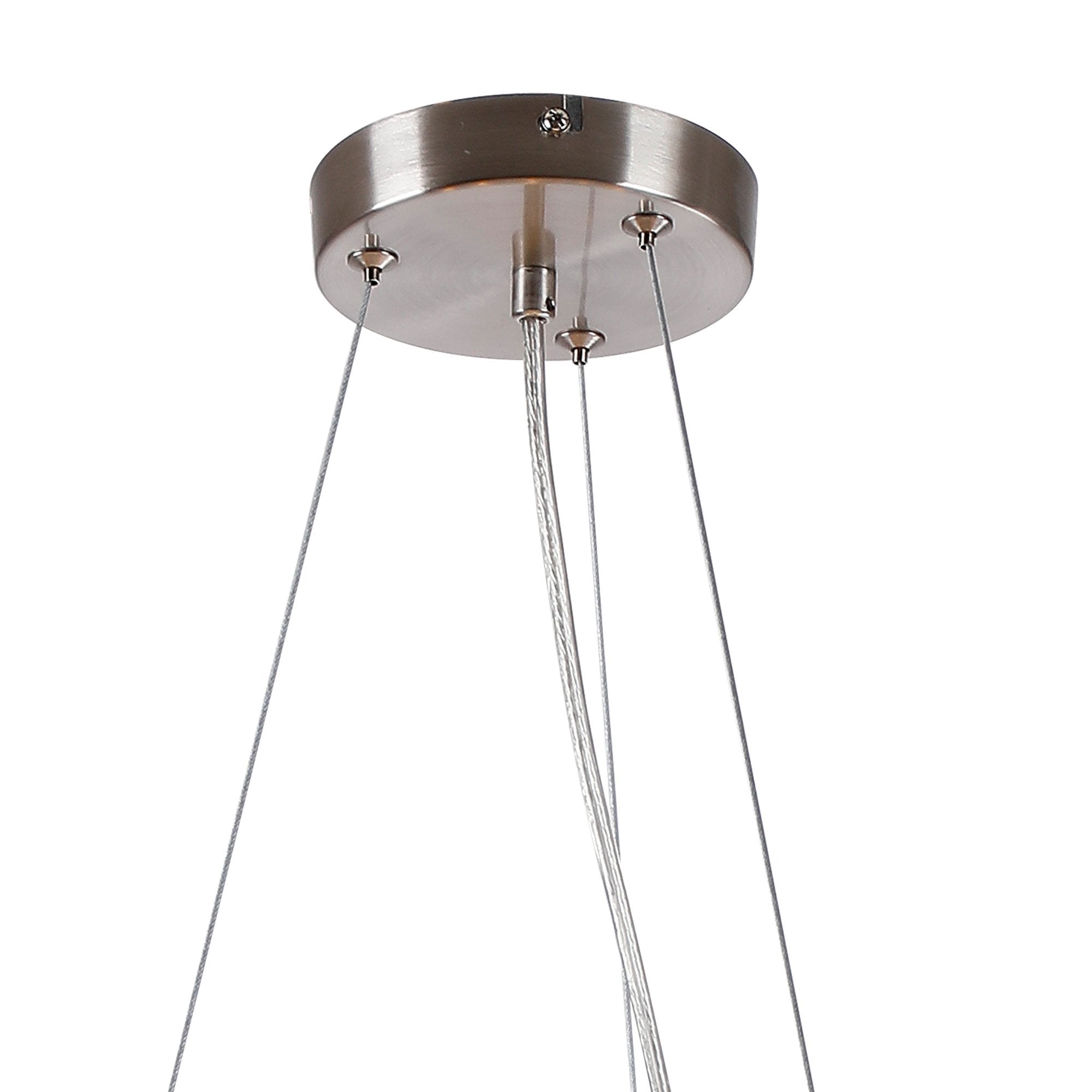 NL9059/SM9 Prague 16 Light Circular Pendant Satin Nickel Smoke Plated