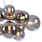 NL9059/SM9 Prague 16 Light Circular Pendant Satin Nickel Smoke Plated