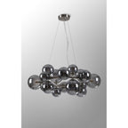 NL9059/SM9 Prague 16 Light Circular Pendant Satin Nickel Smoke Plated