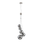 NL9060/CH9 Prague 5 Light Pendant Satin Nickel Chrome Plated