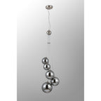 NL9060/CH9 Prague 5 Light Pendant Satin Nickel Chrome Plated