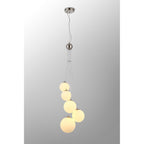 NL9060/OP9 Prague 5 Light Pendant Satin Nickel Opal