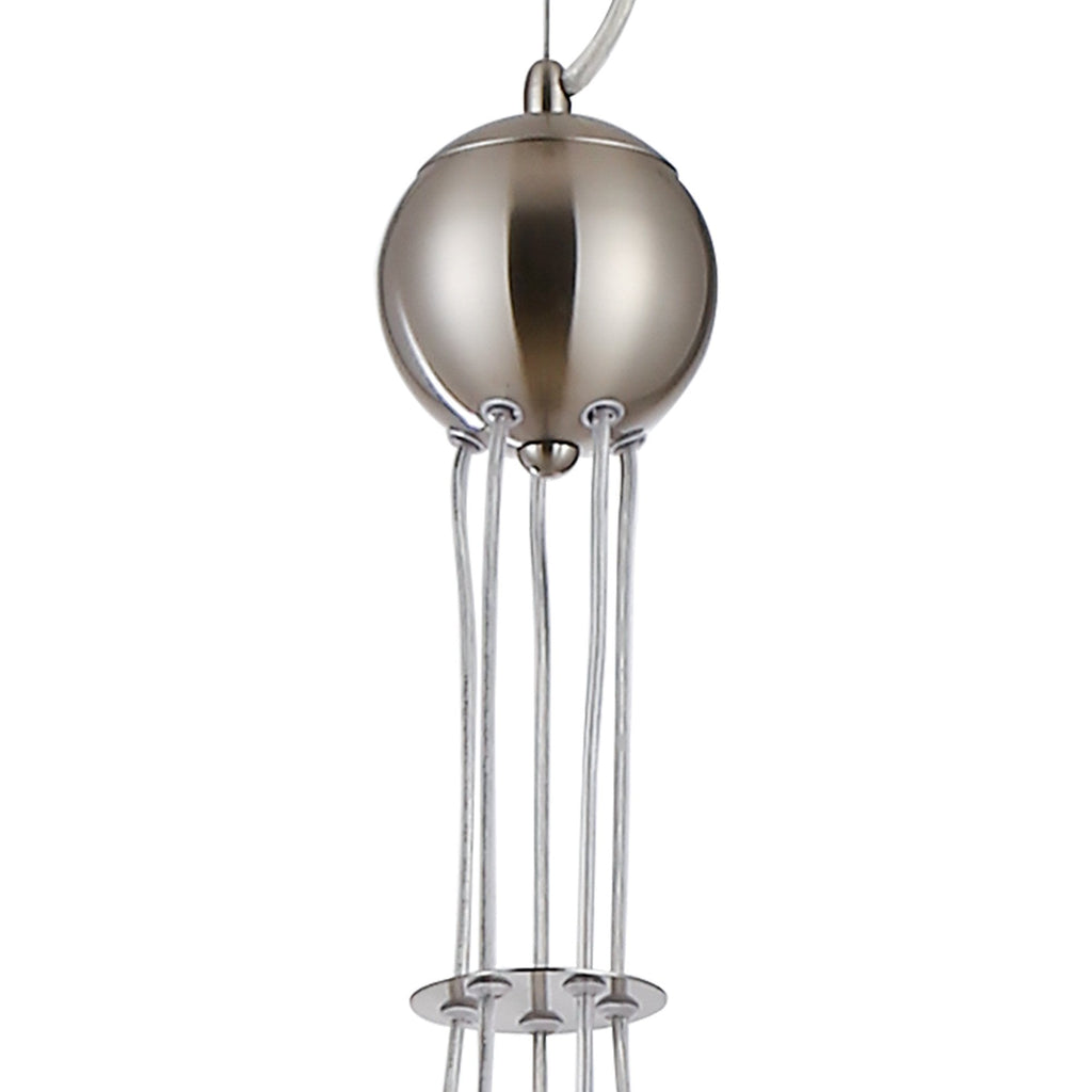 NL9060/OP9 Prague 5 Light Pendant Satin Nickel Opal