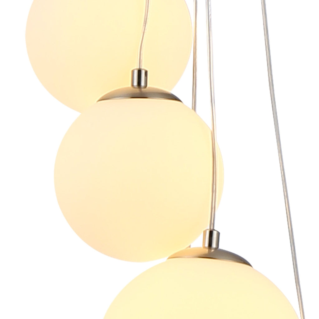 NL9060/OP9 Prague 5 Light Pendant Satin Nickel Opal