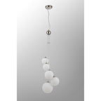 NL9060/OP9 Prague 5 Light Pendant Satin Nickel Opal