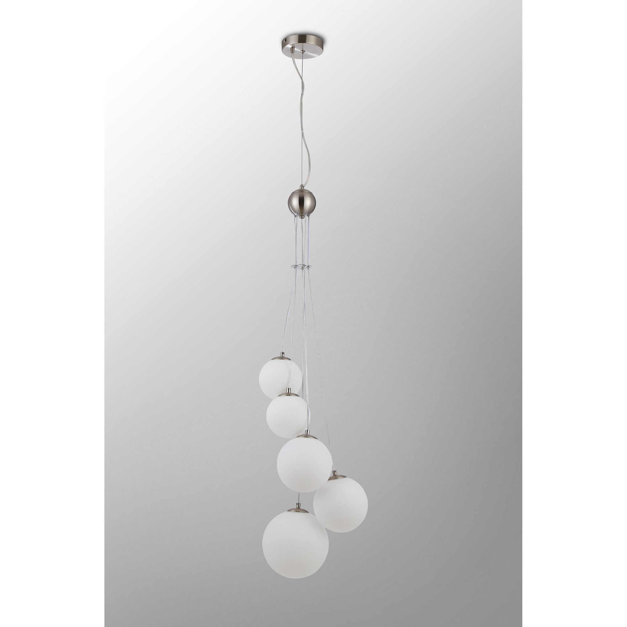 NL9060/OP9 Prague 5 Light Pendant Satin Nickel Opal