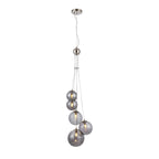 NL9060/SM9 Prague 5 Light Pendant Satin Nickel Smoke Plated