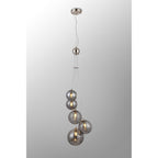 NL9060/SM9 Prague 5 Light Pendant Satin Nickel Smoke Plated