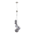 NL9060/SM9 Prague 5 Light Pendant Satin Nickel Smoke Plated