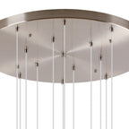 NL9061/AM9 Prague 16 Light Pendant Satin Nickel Amber Plated
