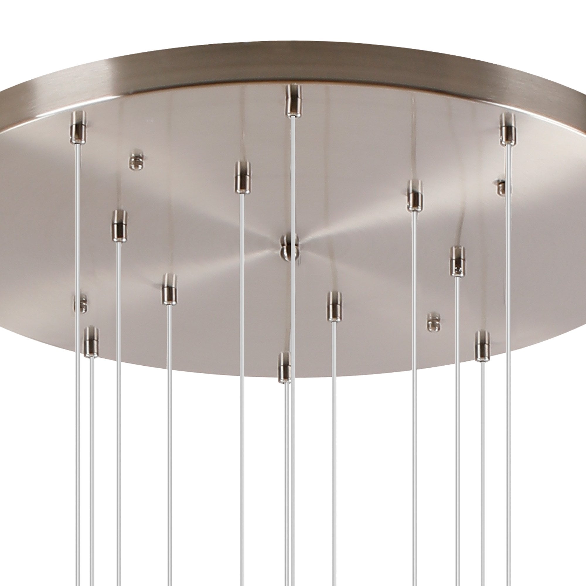 NL9061/AM9 Prague 16 Light Pendant Satin Nickel Amber Plated