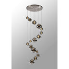 NL9061/CH9 Prague 16 Light Pendant Satin Nickel Chrome Plated