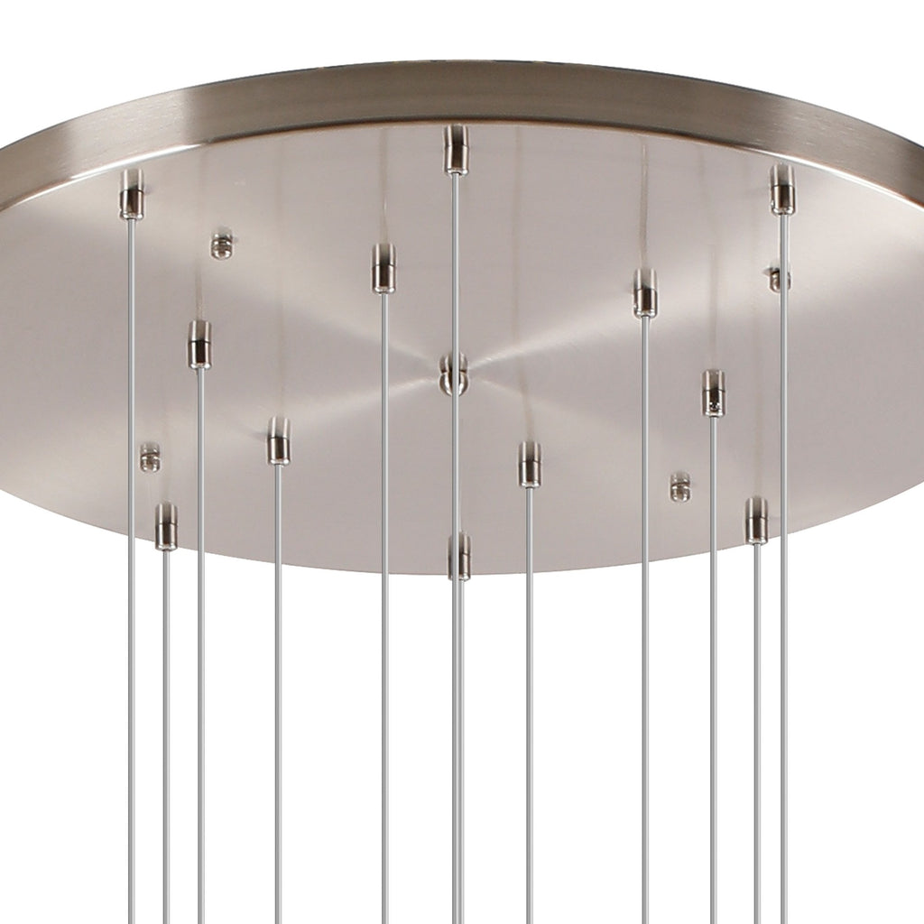 NL9061/CH9 Prague 16 Light Pendant Satin Nickel Chrome Plated