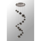 NL9061/CH9 Prague 16 Light Pendant Satin Nickel Chrome Plated