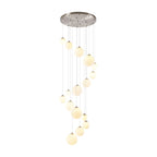 NL9061/OP9 Prague 16 Light Pendant Satin Nickel Opal