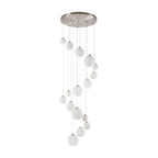 NL9061/OP9 Prague 16 Light Pendant Satin Nickel Opal