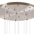 NL9061/OP9 Prague 16 Light Pendant Satin Nickel Opal