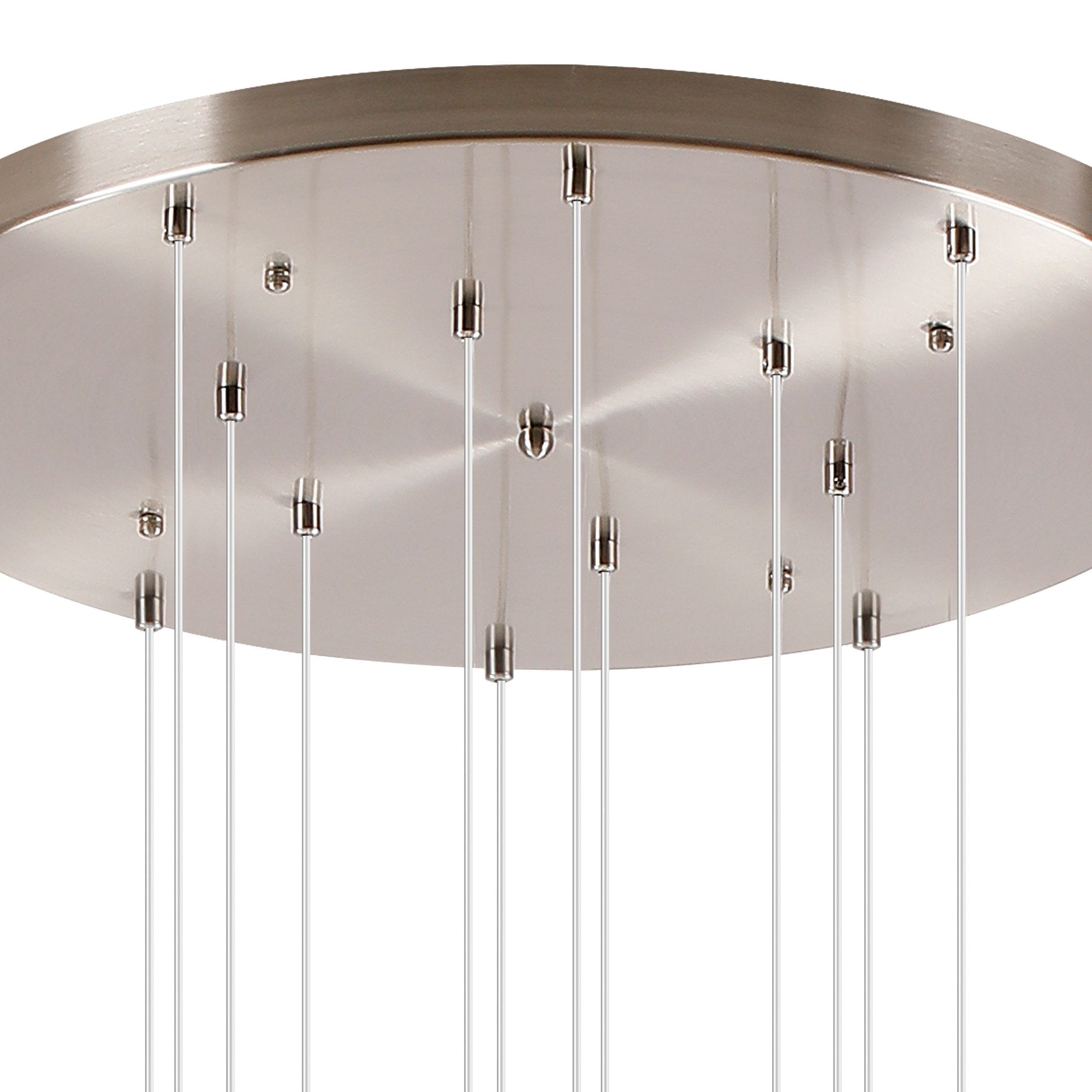 NL9061/OP9 Prague 16 Light Pendant Satin Nickel Opal