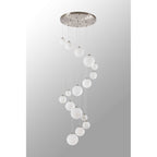 NL9061/OP9 Prague 16 Light Pendant Satin Nickel Opal