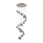 NL9061/SM9 Prague 16 Light Pendant Satin Nickel Smoke Plated