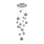 NL9061/SM9 Prague 16 Light Pendant Satin Nickel Smoke Plated