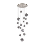 NL9061/SM9 Prague 16 Light Pendant Satin Nickel Smoke Plated