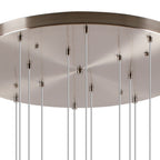 NL9061/SM9 Prague 16 Light Pendant Satin Nickel Smoke Plated