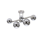 NL9062/CH9 Prague 6 Light Ceiling Light Satin Nickel Chrome Plated