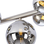 NL9062/CH9 Prague 6 Light Ceiling Light Satin Nickel Chrome Plated