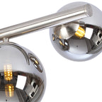 NL9062/CH9 Prague 6 Light Ceiling Light Satin Nickel Chrome Plated