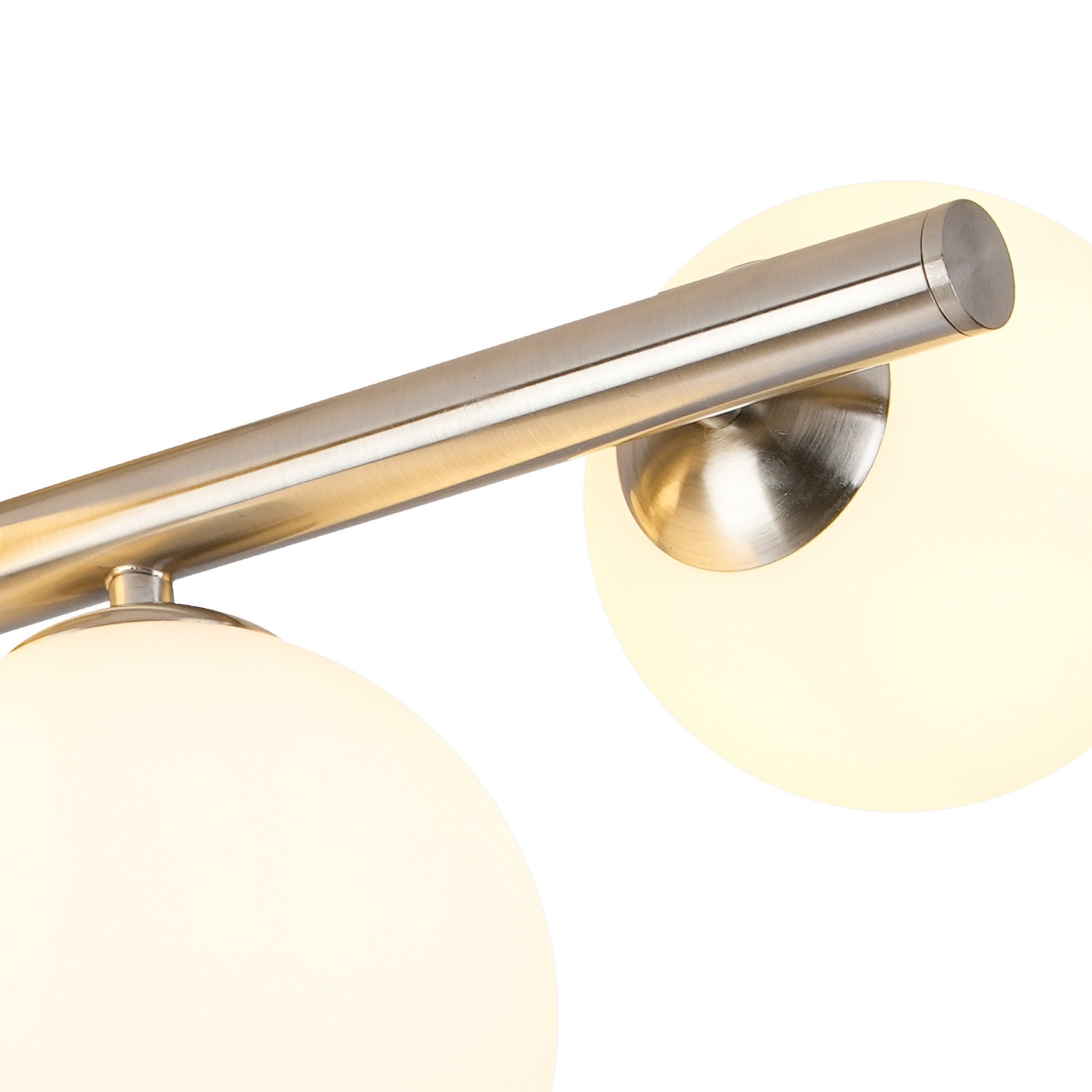 NL9062/OP9 Prague 6 Light Ceiling Light Satin Nickel Opal