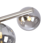 NL9062/SM9 Prague 6 Light Ceiling Light Satin Nickel Smoke Plated