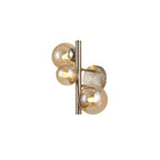 NL9063/AM9 Prague 3 Light Wall Light Satin Nickel Amber Plated