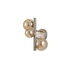 NL9063/AM9 Prague 3 Light Wall Light Satin Nickel Amber Plated