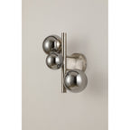 NL9063/CH9 Prague 3 Light Wall Light Satin Nickel Chrome Plated