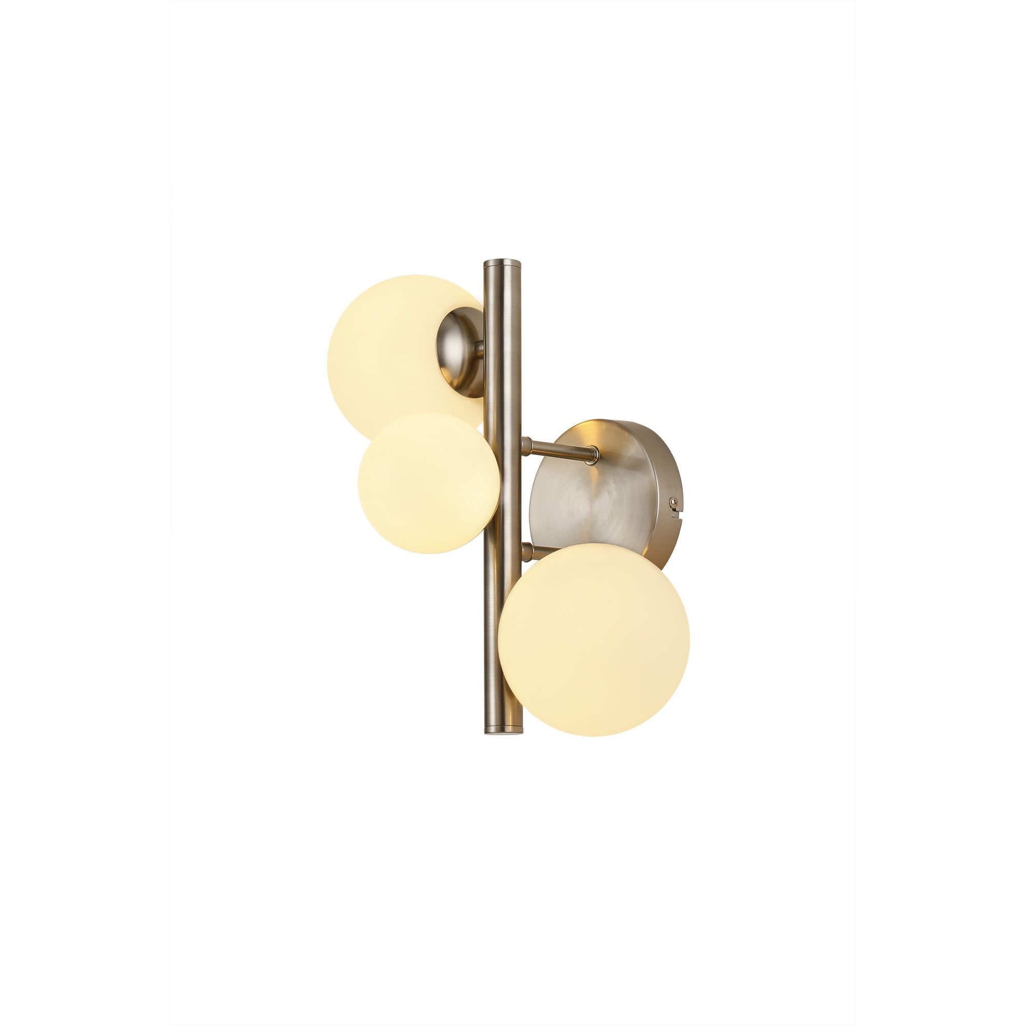 NL9063/OP9 Prague 3 Light Wall Light Satin Nickel Opal