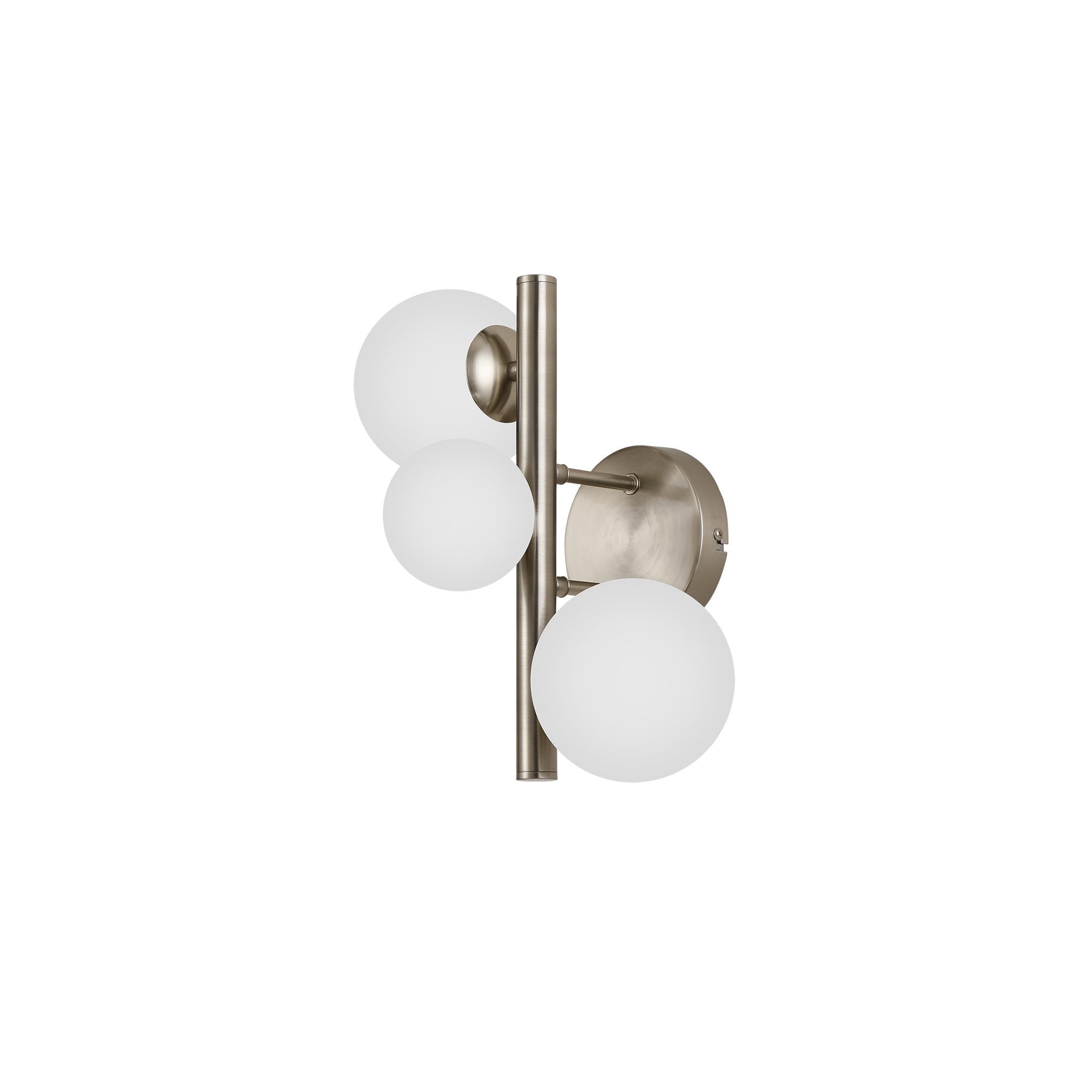 NL9063/OP9 Prague 3 Light Wall Light Satin Nickel Opal