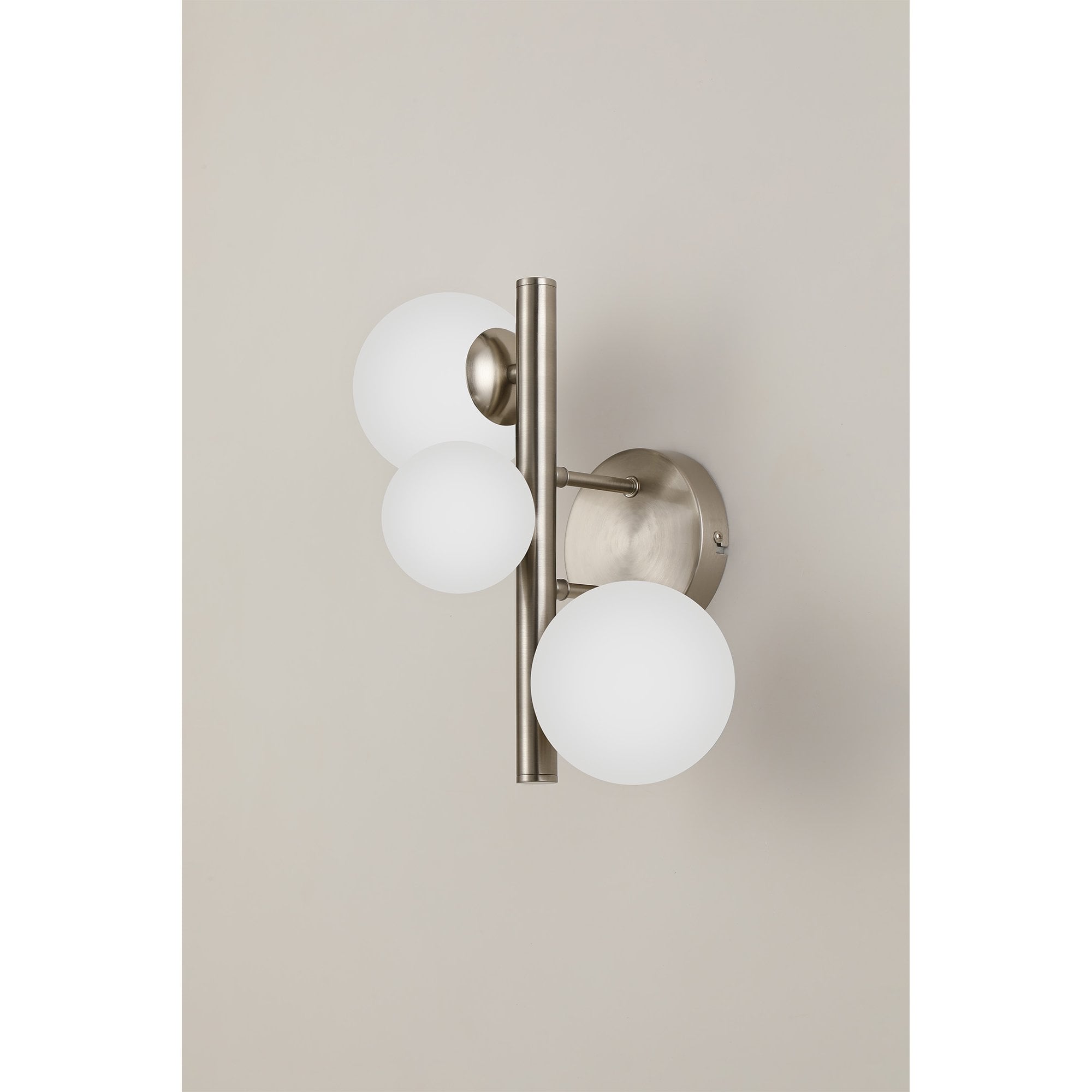 NL9063/OP9 Prague 3 Light Wall Light Satin Nickel Opal