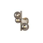 NL9063/SM9 Prague 3 Light Wall Light Satin Nickel Smoke Plated